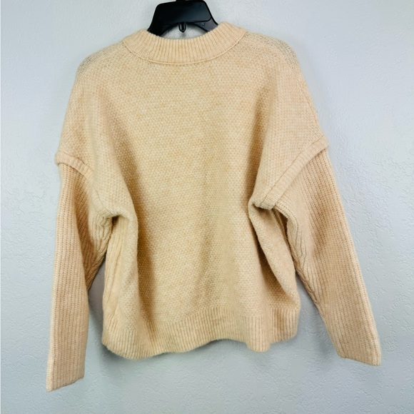 Madewell Cable Havener Pullover Crewneck Sweater in Heather Powder - Picture 10 of 10